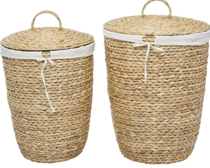 ตะกร้าเก็บของใช้ในครัวเรือนทำจากผักตบชวาธรรมชาติ100% อเนกประสงค์เป็นมิตรกับสิ่งแวดล้อม - Product Image 4