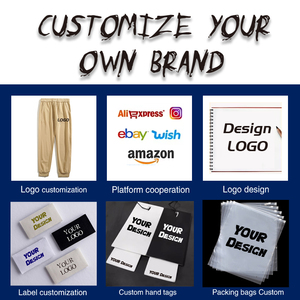 Pantalones de chándal personalizados de alta calidad de lana de algodón, pantalones Cargo de ajuste relajado para hombres, pantalones de chándal de calle - Product Image 6