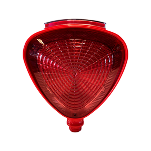 Lámpara LED Triangular Intermitente de Advertencia de Tráfico con Energía Solar en Color Rojo - Product Image 1