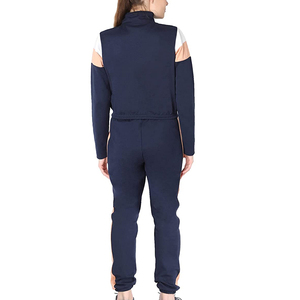 Survêtements d'hiver de haute qualité pour femmes avec Logo personnalisé nouveau décontracté toile solide motif en gros fermeture éclair décoration - Product Image 2