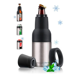 <b>3</b>-in-1 Insulated Can Holder, Stainless Steel Beer Thermos - Assorted Colors - Product Image 4