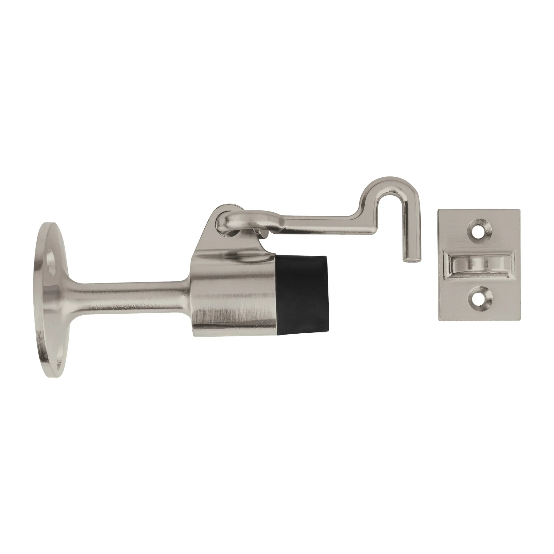 Hermex Durable Metal Door Stop with Hook Box of 4 Units for Hotel Use