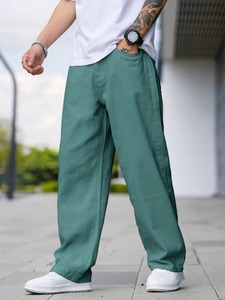 กางเกงยีนส์ทรงหลวมอินเทรนด์สำหรับผู้ชายกางเกงลำลองสไตล์วินเทจใส่สบายสำหรับใส่ในชีวิตประจำวัน - Product Image 6