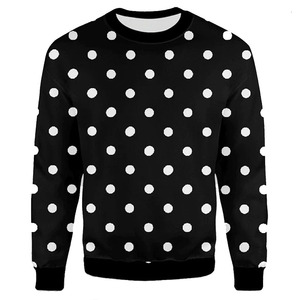 Sudadera de cuello redondo para hombre, negra, con estampado de corazón, corte regular, informal, de punto, manga larga, estilo estampado, 100% algodón, forro polar, de secado rápido - Product Image 1