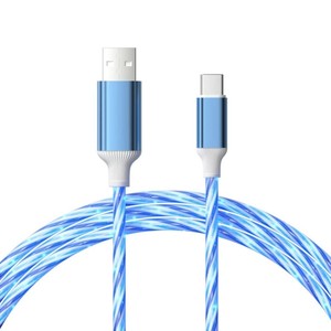 USB 5<span class=keywords><strong>ส</strong></span>ีเป็น Type C ชาร์จเร็วสายเคเบิลข้อมูลไหลเย็นมองเห็นได้สำหรับ IPhone15/16 Samsung S23/S24 iPad Pro และอุปกรณ์อื่นๆ - Product Image 3