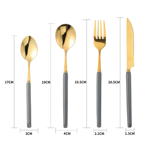 Ensemble de couverts en acier inoxydable durable poignée royale couverts argenterie accessoires de salle à manger pour les fêtes de mariage polonais miroir - Product Image 2