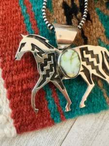Collier pendentif cheval en argent sterling 925 fait main en turquoise palamino naturelle, best-seller, pour femmes, bijoux fins pour cadeaux - Product Image 4