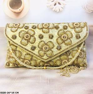 Pochette de créateur faite à la main pour femmes, nouveauté, mode, soirée nuptiale, mariage avec perles de pierre - Product Image 3