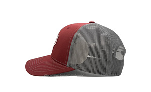 Casquette de camionneur rouge à contours Texas State personnalisable, broderie 3D, dos en maille, mode sportive, fabricant fabriqué au Vietnam - Product Image 3