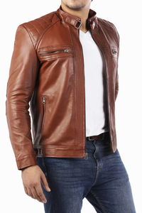 Veste en cuir véritable respirante pour hommes Vestes en cuir pour hommes bicolores solides de haute qualité 2025 - Product Image 6
