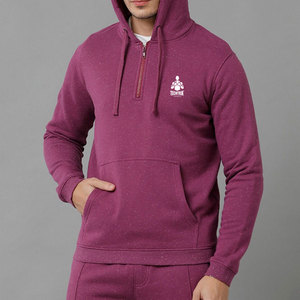Diseñe su propio invierno de alta calidad Hombres Sudaderas con capucha de media cremallera Hombres Nuevo estilo Cantidad a granel Sudaderas con capucha de media cremallera - Product Image 4