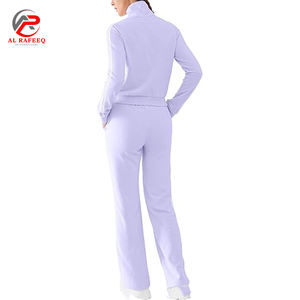 Chándales personalizados para mujer Conjunto de 2 piezas Trajes de salón de primavera Zip Up Jogger Sweatsuits con cuello alto - Product Image 2