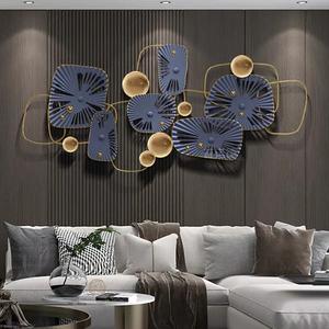 Arte moderno de pared de flores de Metal dorado, decoración de pared Floral hecha a mano para sala de estar y dormitorio, oficina, producto de Venta caliente - Product Image 6