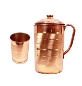 Jarra de Agua de Lujo de Cobre de 1.6L, Estilo Clásico y Elegante, Eleva tu Mesa con esta Elegante Jarra de Plástico para Bebidas, Gran Venta 2025 - Product Image 1