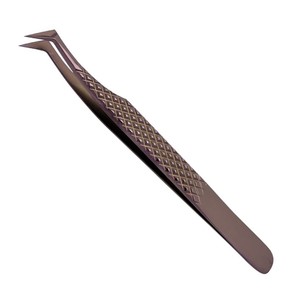 Pointe de précision, acier inoxydable durable, idéal pour l'application de cils Pince à épiler en or rose de haute qualité pour extensions de cils - Product Image 6