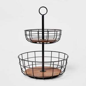 Corbeille à fruits en fer torsadé à la main de qualité supérieure avec style à défilement et patine antique pour les configurations de cuisine vintage - Product Image 2