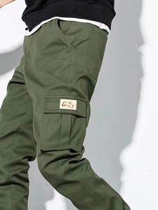 Pantalones Cargo de Alta Calidad para Hombre, Estilo Hip Hop, para Correr/Jogging, Tejidos, de Otoño, con Bolsillos, Cintura Media, Mezcla de Algodón/Poliéster - Product Image 5