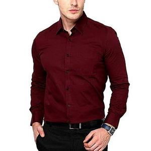Chemise pour homme, coupe classique, manches longues, couleur unie, 100% coton, décontractée, formelle, séchage rapide, respirante, aiguille. - Product Image 5