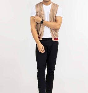 Haute qualité coton hommes pull pull en tricot hommes décontracté 100% coton plaine pull pull - Product Image 1