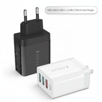 Chargeur mural USB rapide 32W à 4 ports, adaptateur secteur multifonction pour téléphone et ordinateur portable, vente en gros