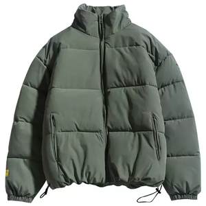 Veste matelassée en toile pour homme de haute qualité au meilleur prix, style tendance, col montant, vente en gros, coupe-vent d'hiver, écologique, nouveauté - Product Image 2