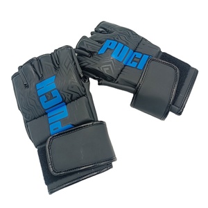 Nouveaux gants de MMA en cuir de haute qualité, logo personnalisé, votre propre design, gants d'entraînement de boxe, légers, demi-doigts - Product Image 3