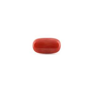 Pierre précieuse synthétique de haute qualité, corail rouge de 11,33 carats, pierre polie de 8 mm de hauteur, pierre précieuse blanche synthétique - Product Image 2