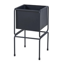 Support de pot de fleurs en métal noir doré de luxe, revêtement en poudre, écologique, pour l'intérieur/l'extérieur, décoratif, pour la maison et le jardin
