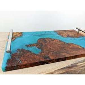 Nueva bandeja de servicio de resina de diseño hecho a mano de una sola pieza con forma y tamaño personalizados a un precio muy asequible - Product Image 3