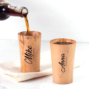 Tasses de voyage écologiques en bois vintage ArtisRaw, fabriquées en bois d'olivier tunisien DT002 - Product Image 6