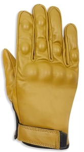 Warm Yellow Soft Comfortable Anti <b>Slip</b> Waterproof Premium Elk Deerskin Leather Wrist Motorcycle Gloves OEM Unisex Biker Glove - Product Image 3