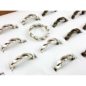 Gold and Silver Plated Trendy Fashion <b>Rings</b> with Twisted Design for Retail Resellers - Product Image 2