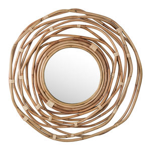 Vietrustic Certified Supplier Woven Decorative Wall <b>Mirror</b> Handmade <b>Bamboo</b> Rattan <b>Mirror</b> for Baby Room Decor - Product Image 1