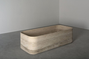 Vasca da Bagno in Travertino Personalizzabile Stile Minimalista Premium PerfectStone per Ville e Appartamenti di Lusso - Product Image 3