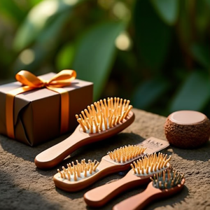 Set Regalo Personalizzato di Spazzole per Capelli in Legno di Bali, Gadget Unico - Product Image 3
