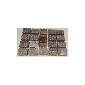 Boîte d'incrustation de vadrouille en pierre stéatite naturelle brune Boîtes rectangulaires en forme de boîte à bijoux de conception d'incrustation de marbre de gamme de prix bas - Product Image 1