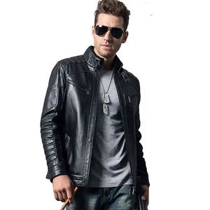 Veste en cuir d'agneau de qualité supérieure pour homme, best-seller, design tendance, nouvelle arrivée, idéale pour la moto. - Product Image 2
