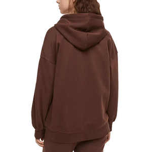 Top Trending Luxury Olive Green Sudaderas con cremallera en blanco Logotipo personalizado Sudaderas con capucha de gran tamaño para mujer Heavyweight Zip up Sudadera con capucha para mujer - Product Image 2