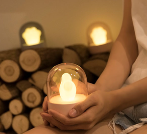 Cute Cat Paw Modern Cloth Night <b>Light</b> LED USB Rechargeable Dining Room Lamp Soft Warm <b>Light</b> Eco-Friendly Pet Paw Decor - Product Image 4