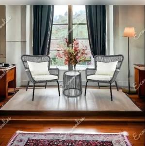 Nuevo juego de mesa de silla de ratán de estilo antiguo para jardín, playa, mimbre, restaurante, terraza, balcón, comedor, dormitorio, uso en el parque - Product Image 2