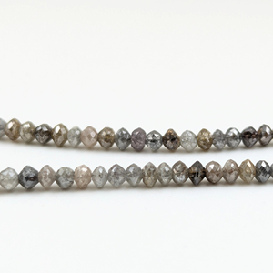 Perles de diamant naturel facettées multicolores en forme de rondelle, 15 pouces, modèle LUSTRE 1058, fournitures pour la fabrication de bijoux DIY - Product Image 1