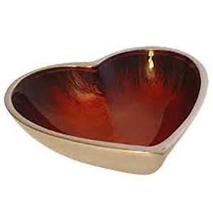 Trang Trí Kim Loại Men Hình Trái Tim Thiết Kế Đầy Màu Sắc Bát Handmade Cho Trái Cây Hoặc Salad Sô Cô La Phục Vụ Bát - Product Image 3