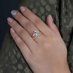 Oferta Especial: Conjunto de Novia de Oro de 14k con Diamante Cultivado en Laboratorio con Certificación IGI VVS y Anillo de Bodas Infinito para Mujer a Bajo Precio - Product Image 4