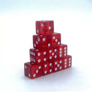 Passen 25pcs 16mm Red Plastic <b>Dice</b> Set for Board Games and Casino Games - Product Image 1