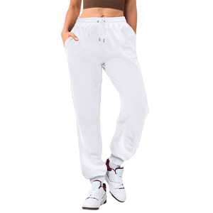 Pantalon de survêtement doux pour femmes avec ceinture élastique et conception ample, idéal pour une tenue décontractée-Fournisseurs de vêtements de mode en gros - Product Image 1