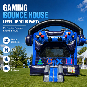 Château gonflable robuste pour jeux vidéo avec manette <span class=keywords><strong>de</strong></span> jeu, idéal pour la <span class=keywords><strong>location</strong></span> commerciale lors <span class=keywords><strong>de</strong></span> fêtes pour adolescents - Product Image 1