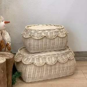 Eco-Friendly Rattan Basket for Kitchen Storage and Shelf Organization Handcrafted by Skilled Artisans in Vietnam - Product Image 1