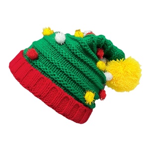 หมวกบีนนี่อะคริลิคแบบมีลายทาง ดีไซน์คริสต์มาส สำหรับฤดูหนาว  รับทำโลโก้ตามสั่ง  ลายแจ็คการ์ด  หมวกทรงสกัลลี่ - Product Image 4