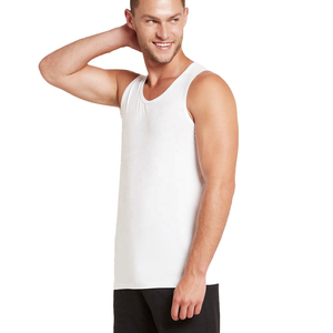 Camiseta de entrenamiento de gimnasio de verano para hombre, camiseta sin mangas atlética de nuevo estilo, Camiseta de punto de algodón para culturismo, entrenamiento físico de talla grande - Product Image 3