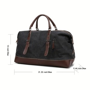 Sac de voyage en toile, léger, grande capacité, week-end, unisexe, pour la nuit, la salle de sport, bagages, fermeture éclair - Product Image 4